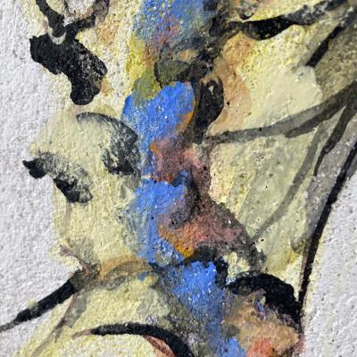 Isabelle Bonzom, Fragile I, buon fresco, detail