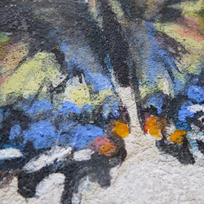 Isabelle Bonzom, Papillon, Butterfly, buon fresco, detail