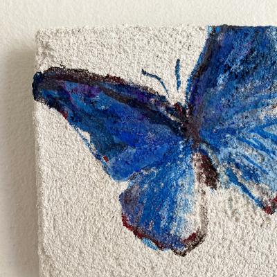 Isabelle Bonzom, Fragile III, buon fresco on travertine