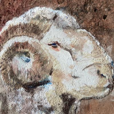 Isabelle Bonzom, Mérinos, Merino, buon fresco on tile